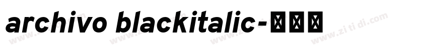 archivo blackitalic字体转换